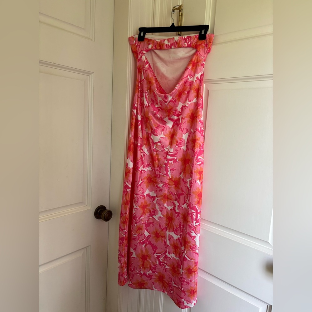 Hello Molly ‘Highway to Heaven’ Maxi Dress Pink and Orange - Picture 2 of 3